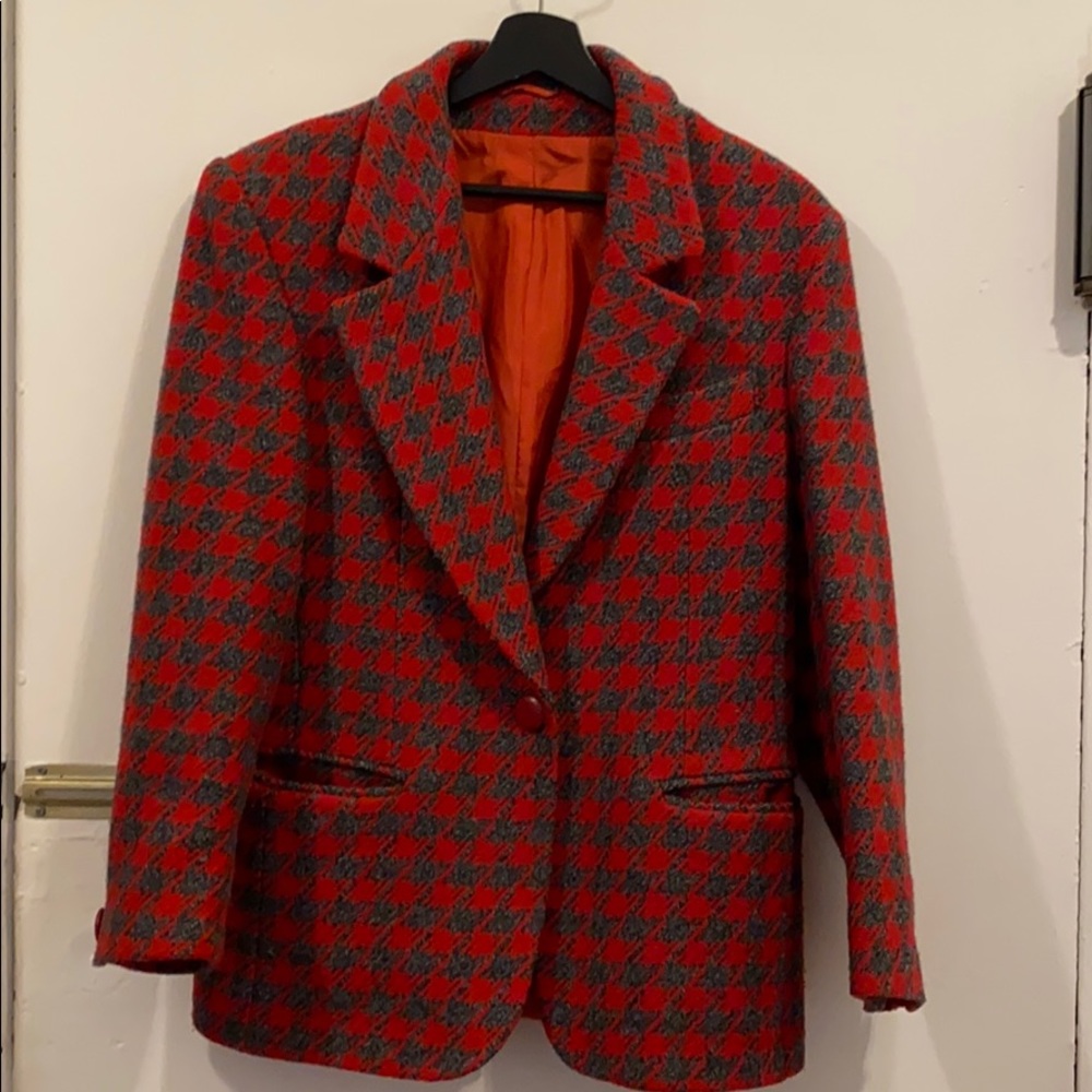 Vintage wool houndstooth jacket